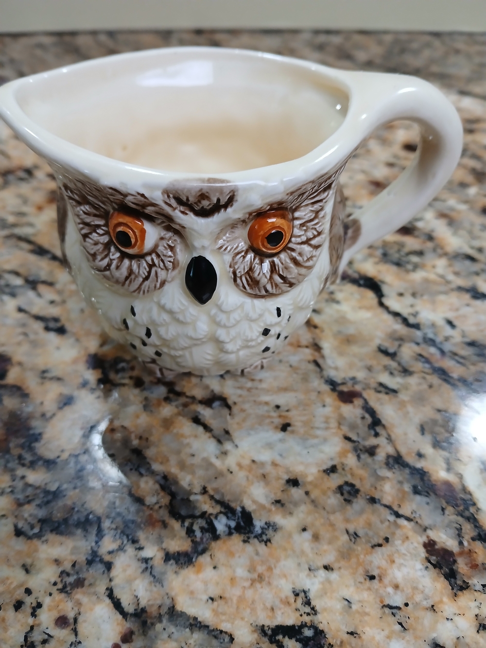 Ceramic Owl Cream Small Pitcher - Decorative Home Dining Accent